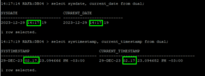 SYSDATE x CURRENT_DATE no Oracle – FLUIDATA